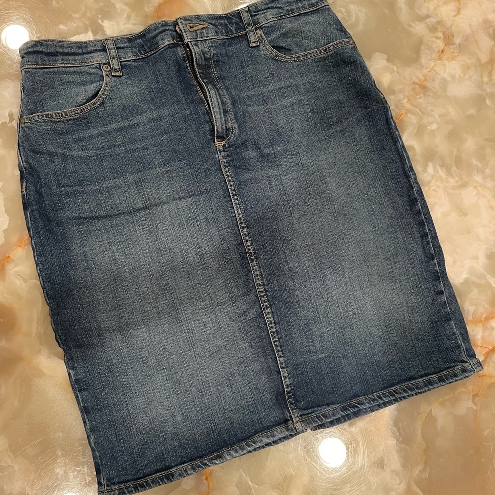 Banana Republic Blue Denim Pencil Skirt